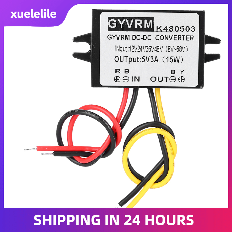 DC-DC 12V/24V/36V/48V to 5V 3A Buck DC Converter Converter Step Down Power Supply Module