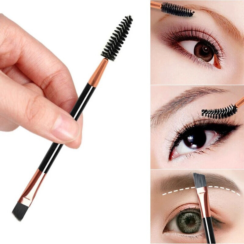 Double-ended Eyebrow Brush Spiral Bevel Makeup Brush Eyelash Brush
