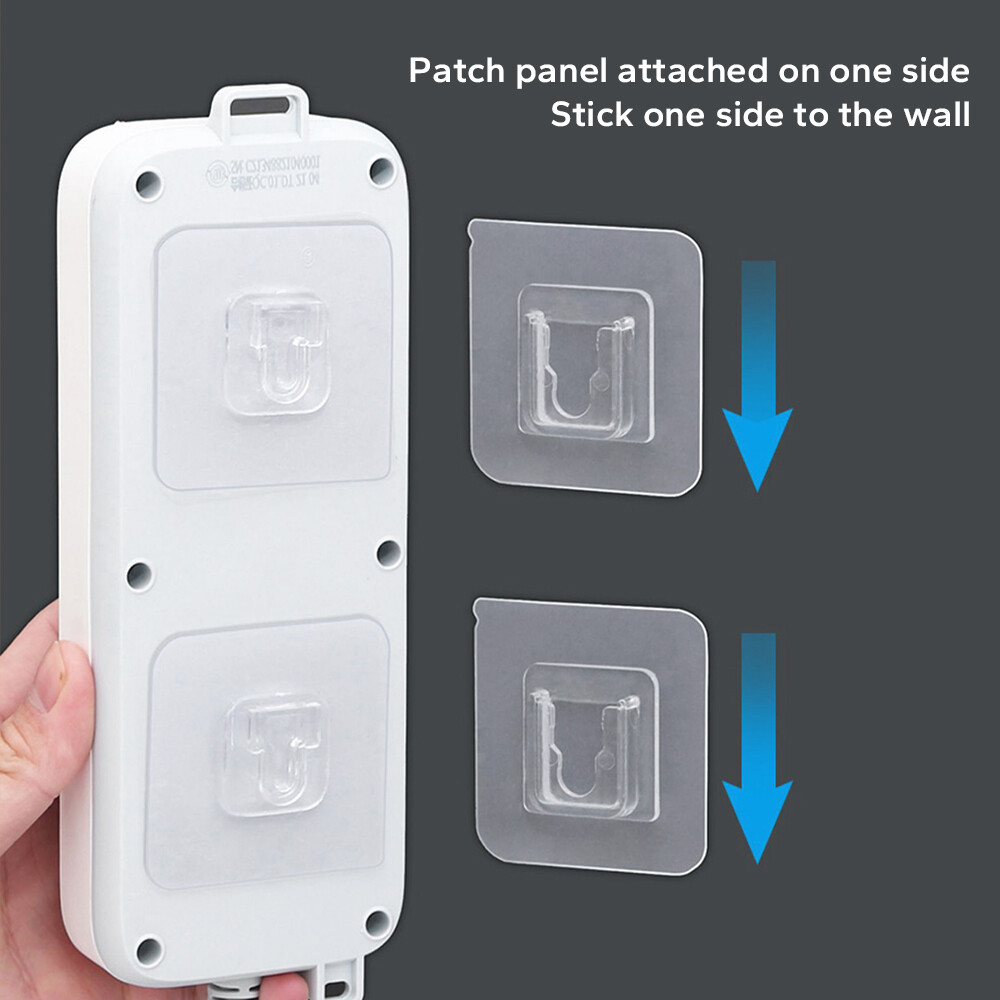 Wall Hooks Multifunction Adhesive Wall Hooks Socket Router Fixing Holder Strong Hooks Home Storage Accessories