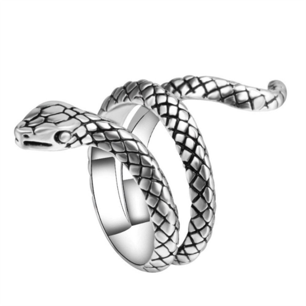 【Best-Selling】 HM Virtual Nhẫn Cá Tính Thời Trang Cho Nữ Nhẫn Hình Rắn Động Vật Đồ Trang Sức Gothic