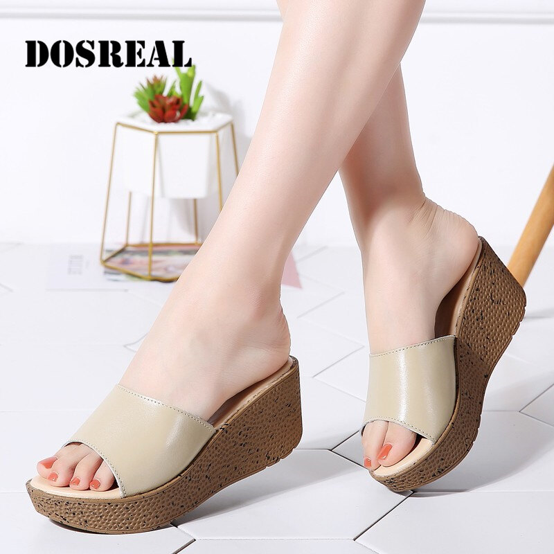 DOSREAL Wedges Sandals For Women Summer Bohemian Style Beach Slippers Big Size 34-41 High Heel Lady Shoe