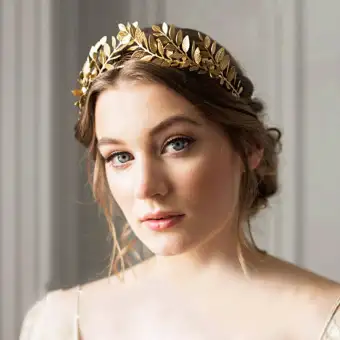 Gold Sliver Leaf Style Wedding Party Bridal Tiara Crown Vintage Style Wedding Party Bridal Tiara Crown