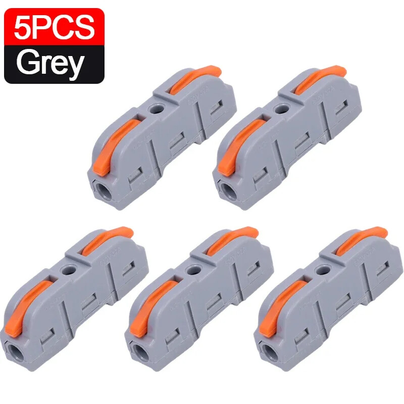 10/5Pcs Quick Wiring Connector Fast Splicing Electrical Connector Multiplex Butt Terminal Universal 1 to 1 Inline Wire Connector