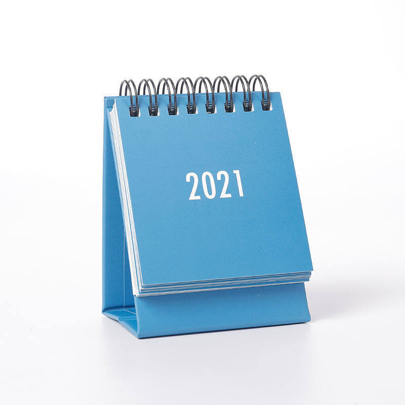 Bàn Mini Hoạt Hình Đơn Giản Màu Trơn Có Lịch 2021 Lịch Notepad Thời Gian Kế Hoạch Hàng Năm Chương Trình Nghị Sự Máy Tính Để Bàn Trang Trí