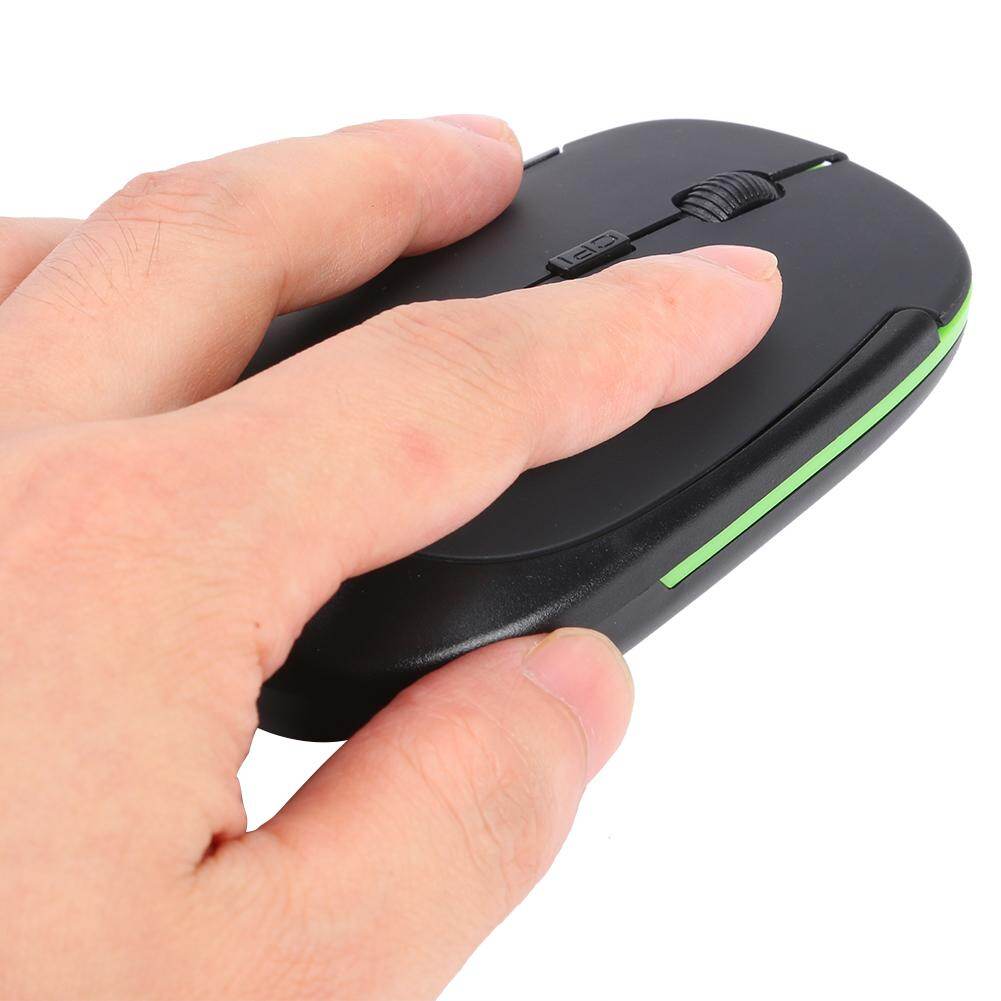 Chuột Không Dây Siêu Mỏng 2.4G Chuột Quang 4 Nút 1600DPI Có Đầu Thu USB