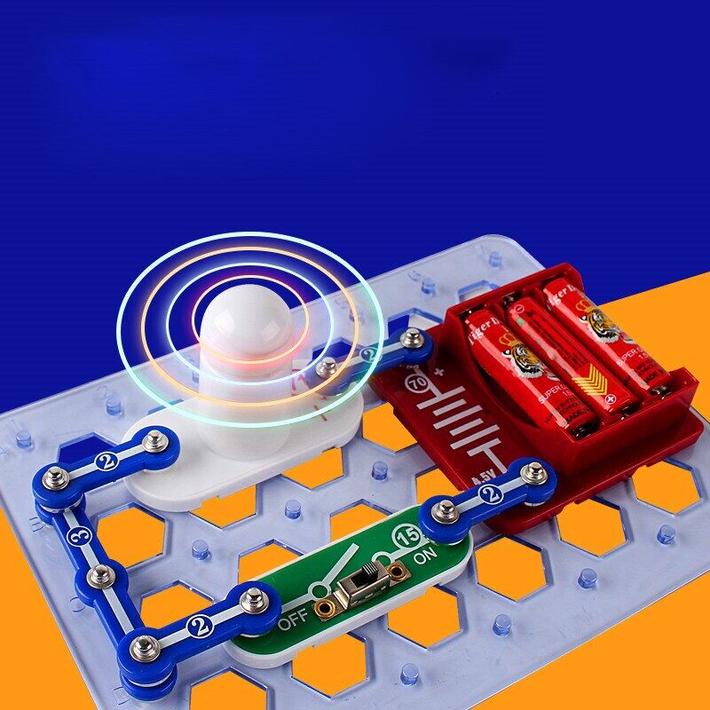 Circuits For Kids Electronics Discovery Kit Circuits Experiments Smart Block Educational Science Toy DIY Building Blocks
