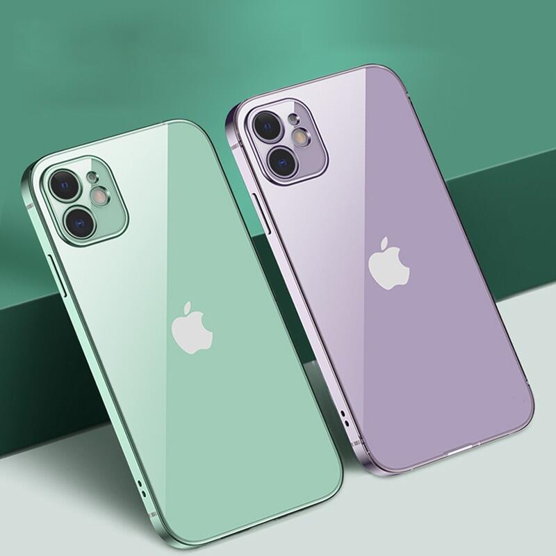 Ốp mạ gọng vuông cổ điển sang trọng cho iPhone 16 Pro Max 15 Pro Max 14 Pro Max 13 Pro max 11 Pro Max 12pro Max SE 2020 iPhone x XR XS Max 7 8 Plus 14 15 16 Plus Ốp vỏ lưng trong suốt mềm