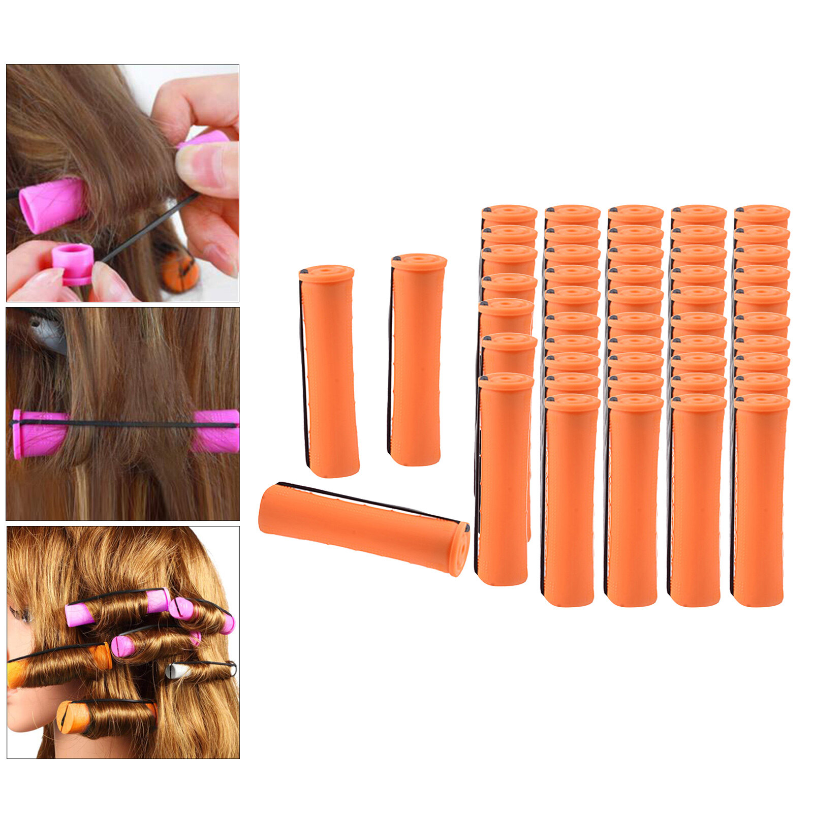 Moon nuna curl cold wave perm rods curling hair curly wavy rod set women girls