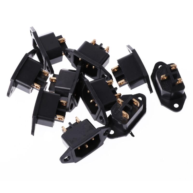 >> TRA GIÁ FQAWLC SHOP 10 CÁI CH-3 DÂY LÒ XO NÓNG THIẾT BỊ ĐẦU CUỐI UỐN NHANH CẢ | Shopee Lazada Sendo Tiki mới nhất 48 10 Cái/bộ Ac 250V 10a 3-Pin Thiết Bị Đầu Cuối Iec320 C14 Inlet Cắm Điện Ổ Cắm, Đen