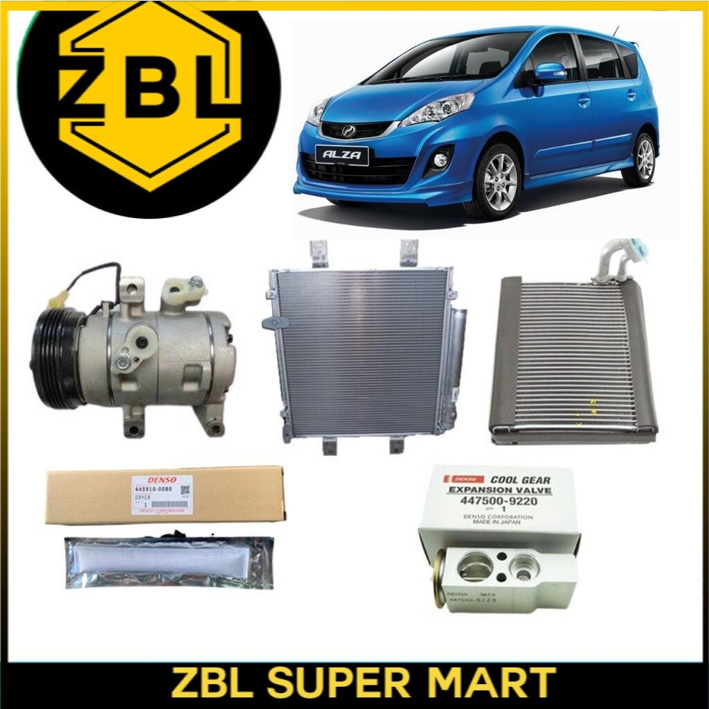 ⬆️JIMAT SET ⬆️ ALZA set Air cond Part (5 Parts) COMPRESSOR CONDENSER COOLING COIL VALVE DRIER