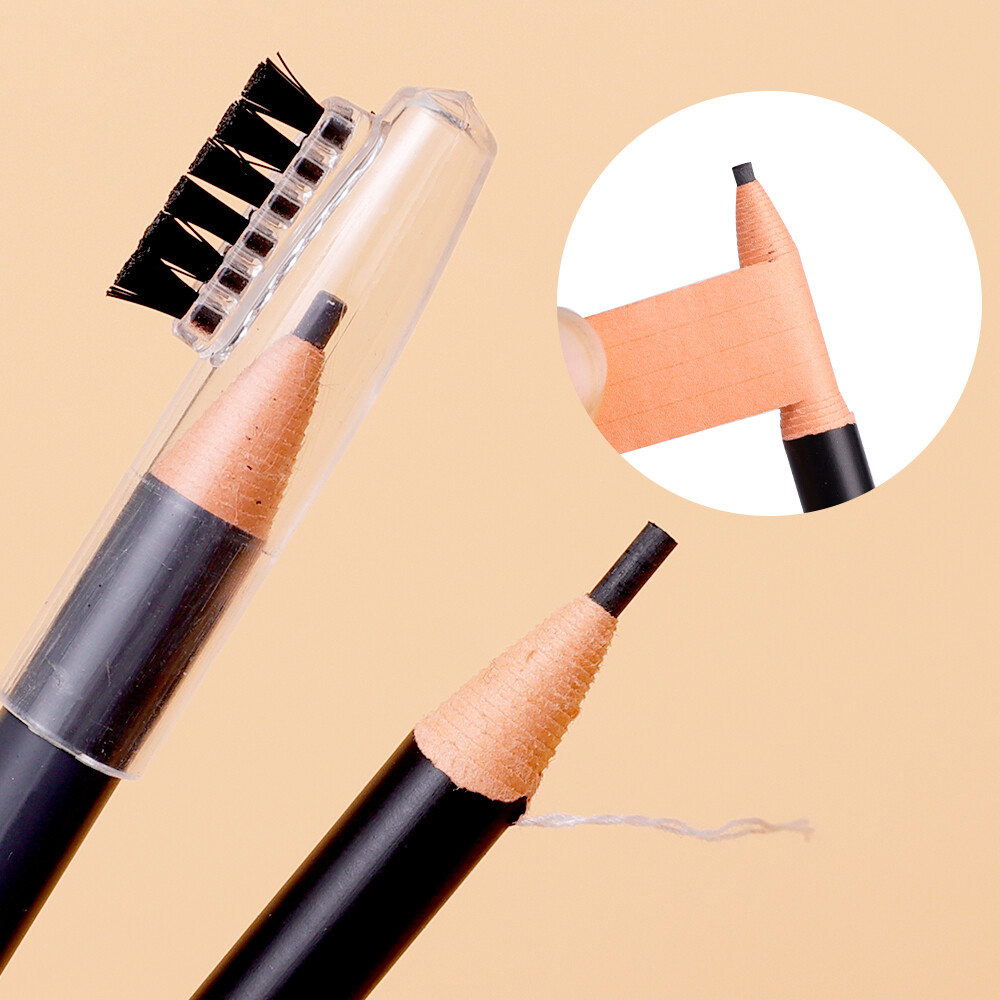 [Perfect Sunfeel] Pull Line Eyebrow Pencil 2mm Tip Black Grey Brown Waterproof Eye Brow Natural Eye Makeup Tools Cosmetics