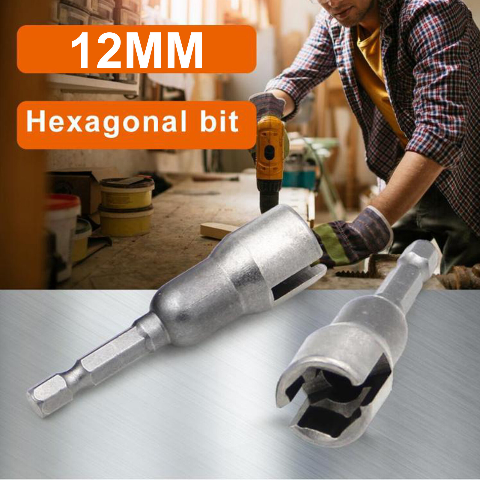 Farfi Widely Used Nut Socket Wrench U-shaped Opening Good Toughness Compact Drill Bit Socket Wrench for Panel Nuts Useful Nut Socket