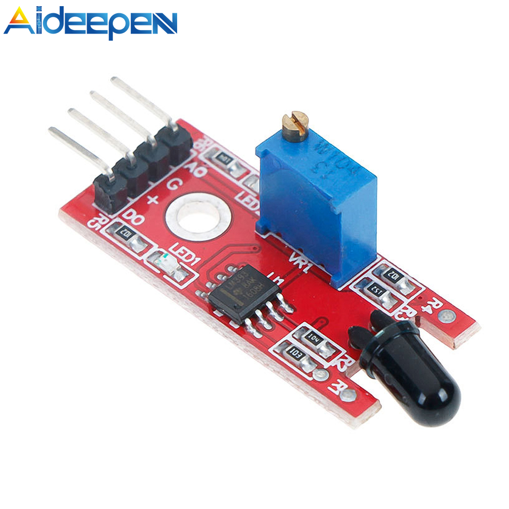 Aideepen Thiết Bị Điện Tử Thông Minh Mô-đun Phát Hiện Cảm Biến Hồng Ngoại Ngọn Lửa 4pin KY-026 Phát Hiện Bộ Thu Hồng Ngoại Cho Bộ Phát Hiện Nhiệt Độ Arduino
