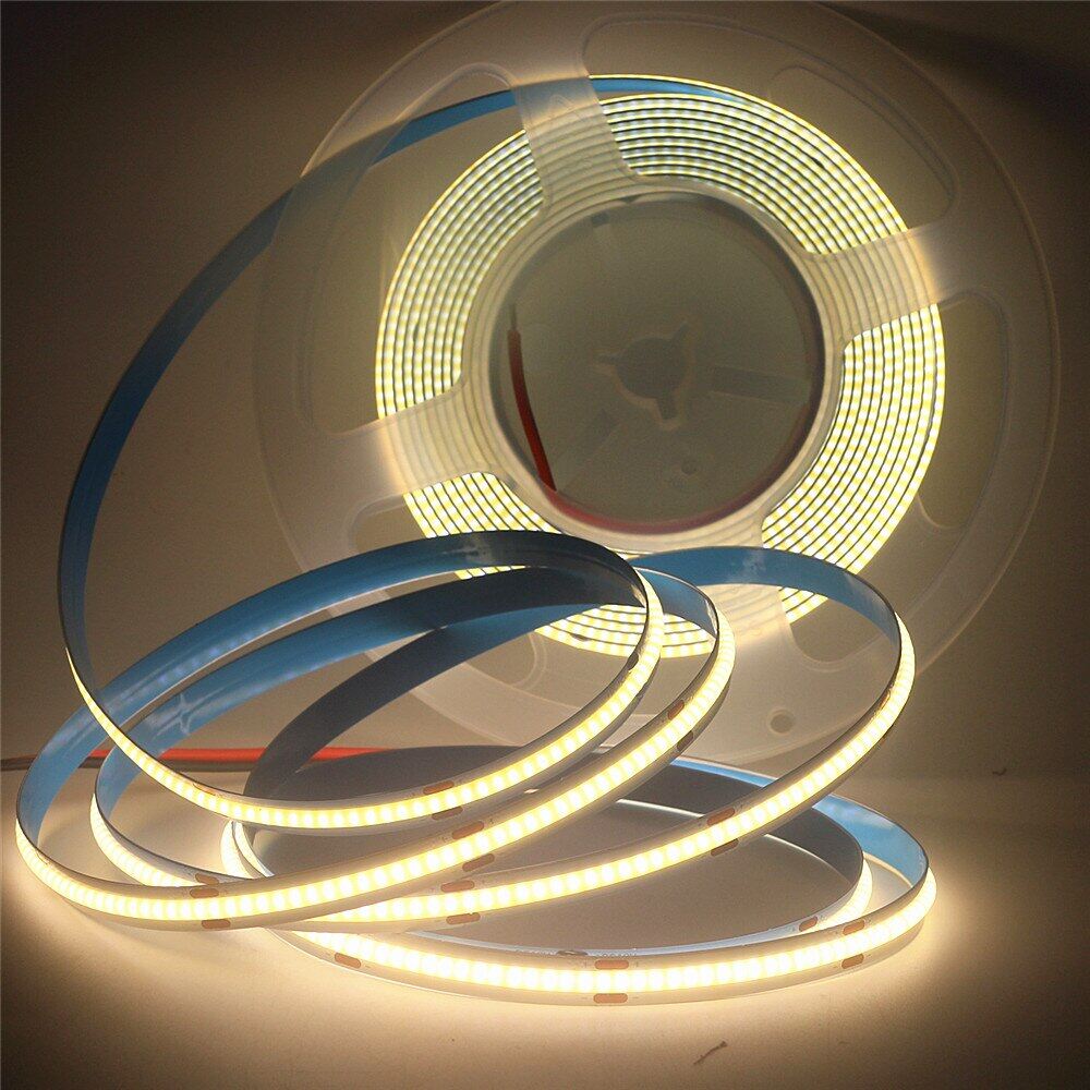 5 mét dc 12 v 24v cob ánh sáng dải đèn led trắng / trắng tự nhiên / trắng ấm dải đèn led dây 320leds / m đèn led dải ip20