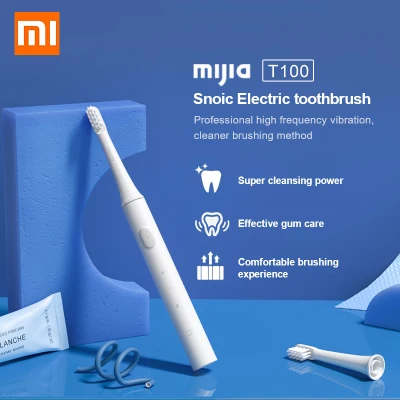 Orignal Xiaomi Mijia Sonic Electric Toothbrush Mi T100 Tooth Brush Colorful USB Rechargeable IPX7 Waterproof Travle Scoocl Home