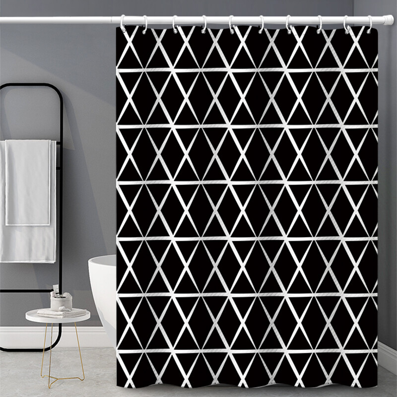 3D Digital Printing Resistant Waterproof Bathroom Shower Curtain Set Polyester Shower Curtain Waterproof Mildew Resistant Bathroom Supplies Practical Home Decor 110607