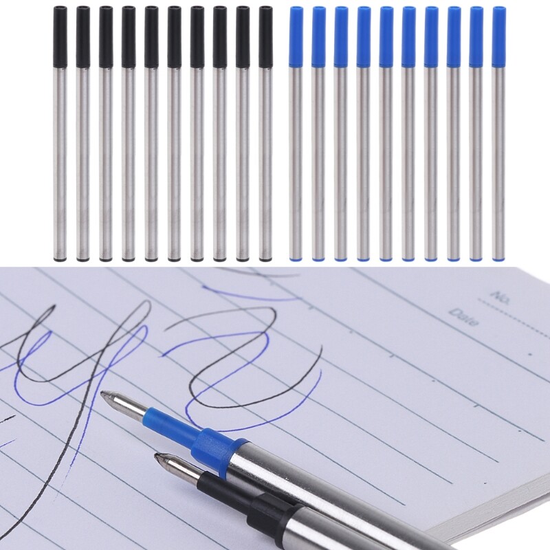 10PCS Ballpoint Pen Refills 0.5mm Blue Refill Write Smooth Ballpoint Pen Refills