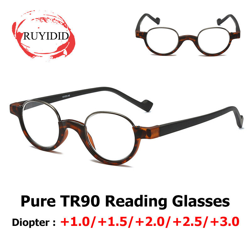 Classic  Oval Reading Glasses Tr90 Semi-rimless Unisex Retro Presbyopia Glasses with +100(+1.0) +150(+1.5) +200(+2.0) +250(+2.5) +300(+3.0) +350(+3.5) +400(+4.0)