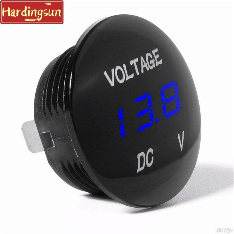 Hardingsun NEW DC 12V-24V Digital Panel Voltmeter Voltage Meter Tester Led Display For Car Auto Motorcycle Boat ATV Truck Refit Interior Accessories