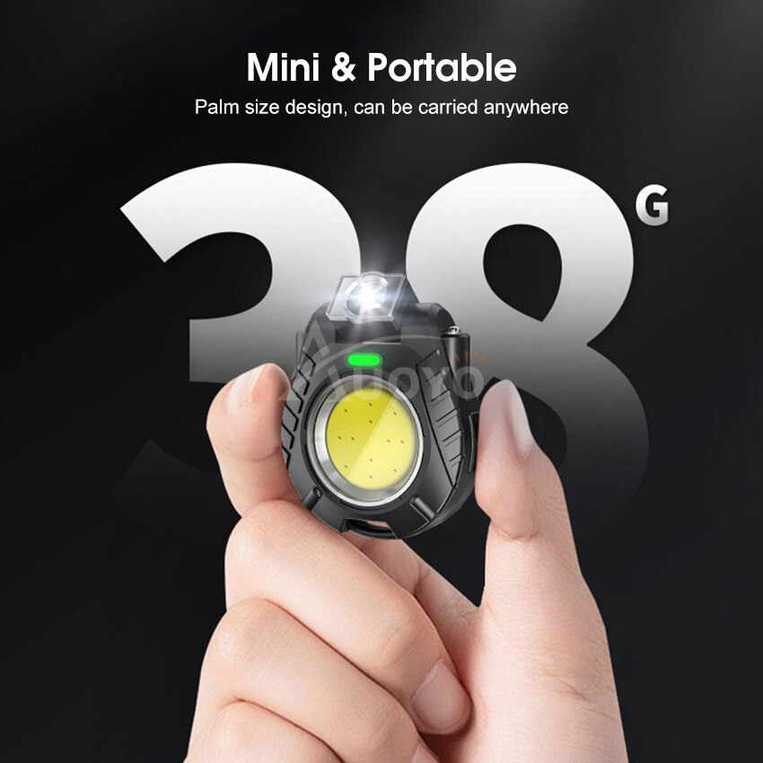 Auoyo Mini Light Portable Cap Light Induction Headlight Multi-Function Lamp Waterproof Work Light USB Rechargeable Flashlight Emergency Lamp for Outdoor Camping Cycling