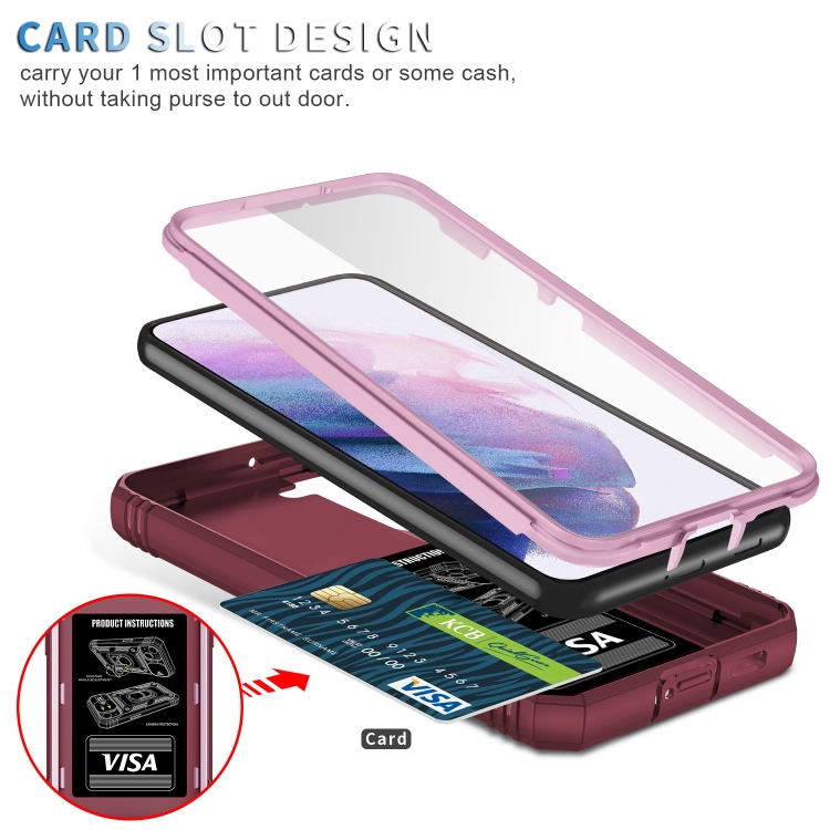 【Fanadd Shop】 For Samsung Galaxy S22+ 5G Sliding Camera Cover TPU + PC Phone Case