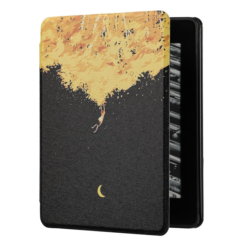 for Smart E-Reader for Case Foldable PU Leather Back Cover for w/ Auto Wake Sleep Function for Kinde Paperwhite 5 2021 1