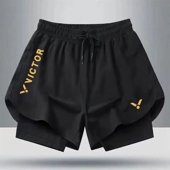 2023 New Victor Badminton Pants for Men and Women Sports Shorts with Quick Drying and Sweat absorbing Fabric Double Layer Inner Lining sweat wicking professional sports pants