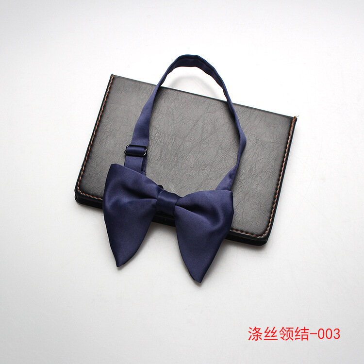 Internet Hot Men's and Women's Bow Tie Butterfly Bow Tie Polyester Solid Color Bow Tie