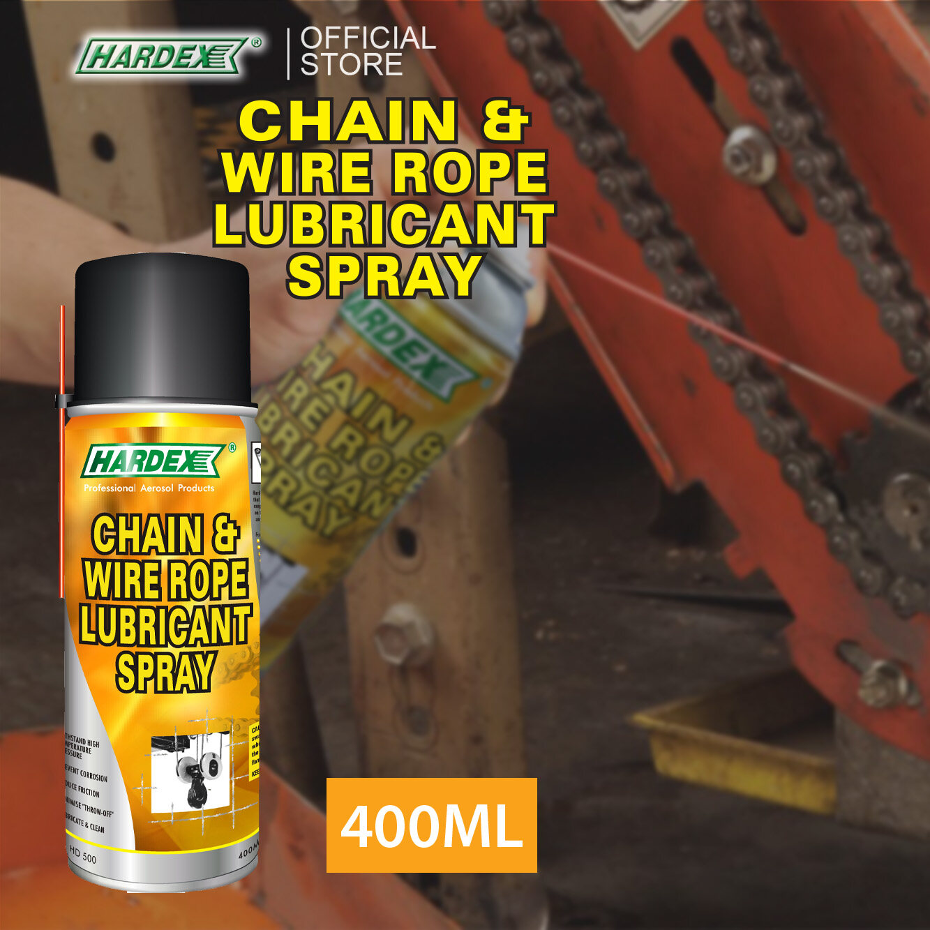 HARDEX Chain and Wire Rope Lubricant Spray 400ml (HD500) Lazada