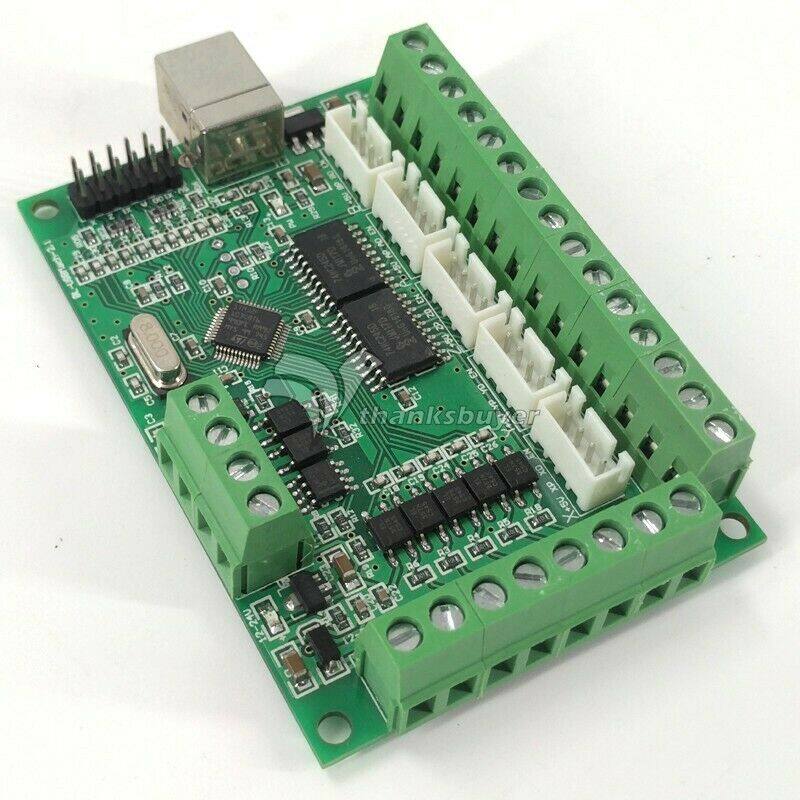 【Ready Stock】Breakout board CNC USB MACH3 Breakout Board USB 100KHz 5 axis Interface Driver Motion Controller Driver Board Interface Driver Motion Controller AM9587 Support Windows XP/ WIN7/ WIN8/ WIN10/Support for 64bit