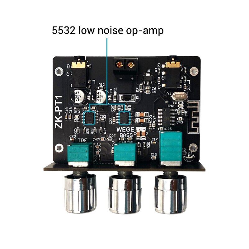 Diymore Audio Bluetooth 5.0 Decoder Board Audio Decoder Dual Channel Stereo Low Noise High and Low Tone Pre-module Controller