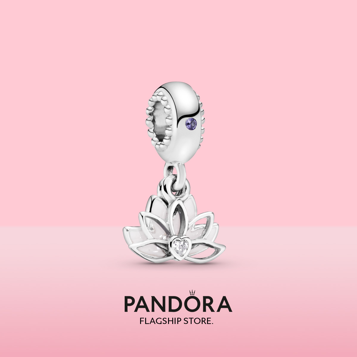 2021 Original Pandoras Lotus Flower Dangle Charm