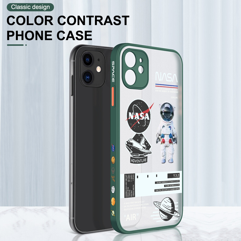 Ốp Hontinga Mới Ốp Lưng Cho Xiaomi Redmi Note 10 Note 10S /Redmi Note 10 Pro Ốp Lưng Điện Thoại Trong Suốt Thiết Kế Họa Tiết Cạnh Bên Của Phi Hành Gia Vũ Trụ Mỹ NASA Vỏ Bọc Bảo Vệ Máy Ảnh Ống Kính Toàn Bộ Cho Nam dành Cho Bé Gái