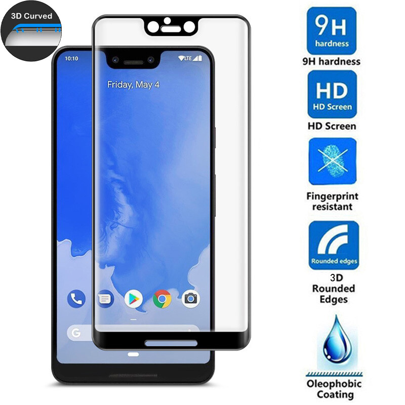 3D Curved Tempered Glass For Google Pixel 3 3XL Full Cover Screen Protector For Google Pixel  3 XL Protective Film Glass