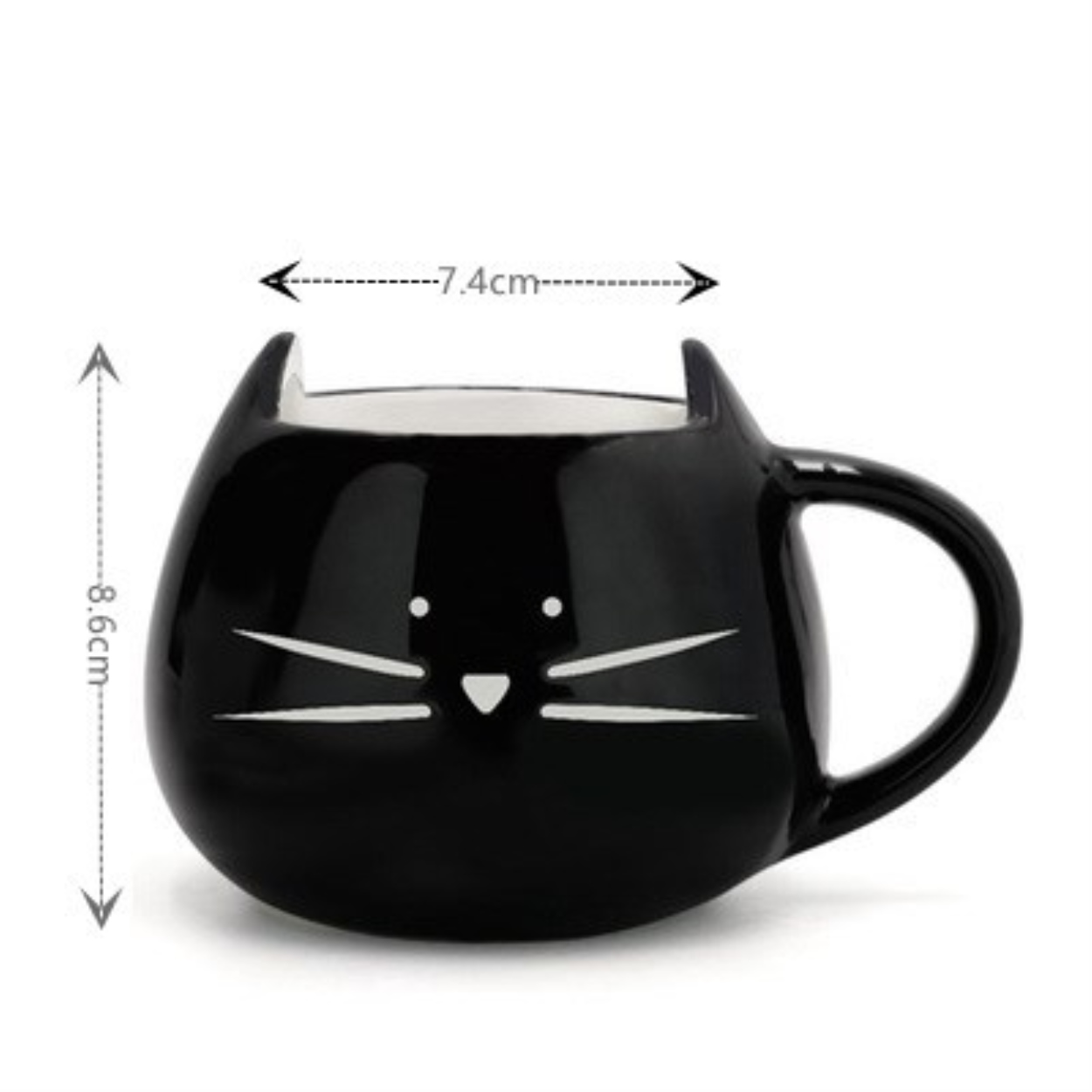BOUSSAC Ceramic Cute Cat Cups With Spoon Coffee Milk Mugs Cartoon Ice Cream Sugar Tea Dessert Soup Office Couple Drinkware