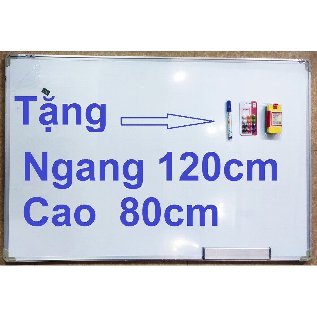 Bảng Từ Trắng viết bút lông kích thước 80 x 120cm tặng nam châm.bút + lau bảng