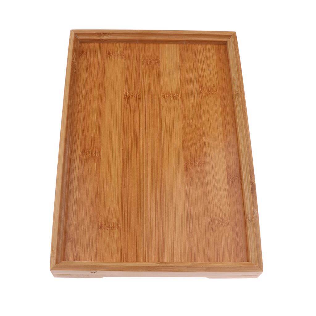 BolehDeals Khay Gỗ Hình Chữ Nhật Trái Cây Snack Món Ăn Bằng Gỗ Tấm Phục Vụ Trà