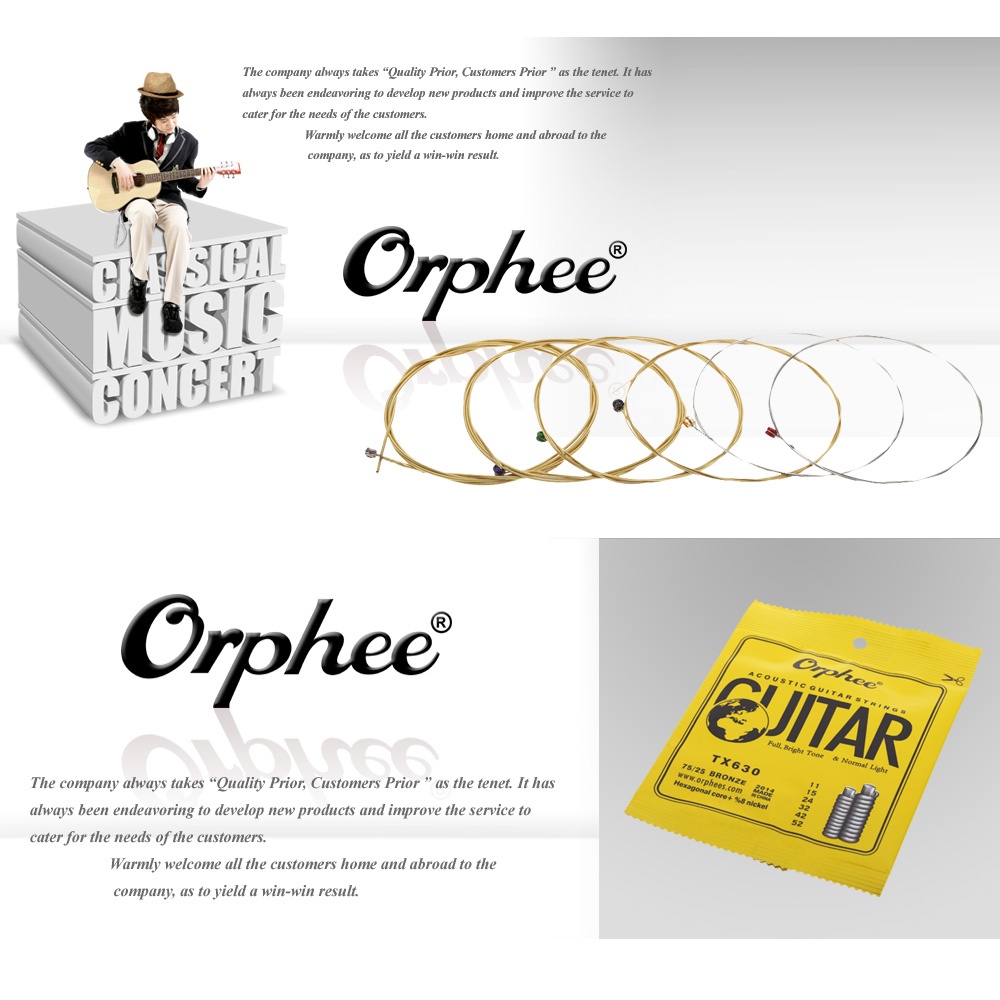 Meet Sunday Orphee TX630 Acoustic Guitar Strings (.011-.052) 75/25 Phosphor Bronze
