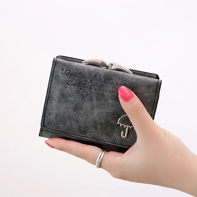 Women's Fashion Leather Wallet Button Clutch Purse Lady Short Handbag