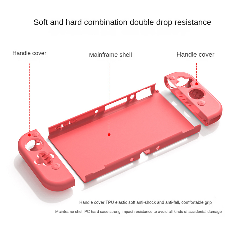 Ditour công tắc mới OLED trường hợp cho bộ chuyển đổi Nintendo OLED Cover quay lại chuyển đổi OLED TPU NS OLED chơi game Vỏ bảo vệ