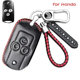 Car Key Leather Case For Honda Key Jazz Fit City Accord Civic Crv