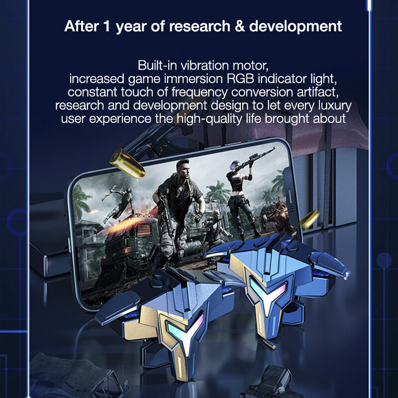 BlueWow DY01 Bumblebee Bộ Điều Khiển Kích Hoạt PUBG Phong Cách Mới Tay Cầm Chơi Game, Tay Cầm Điều Khiển Kích Hoạt Chơi Game L1R1 Nút Kích Hoạt Bắn Súng Cho Trò Chơi Bắn Súng