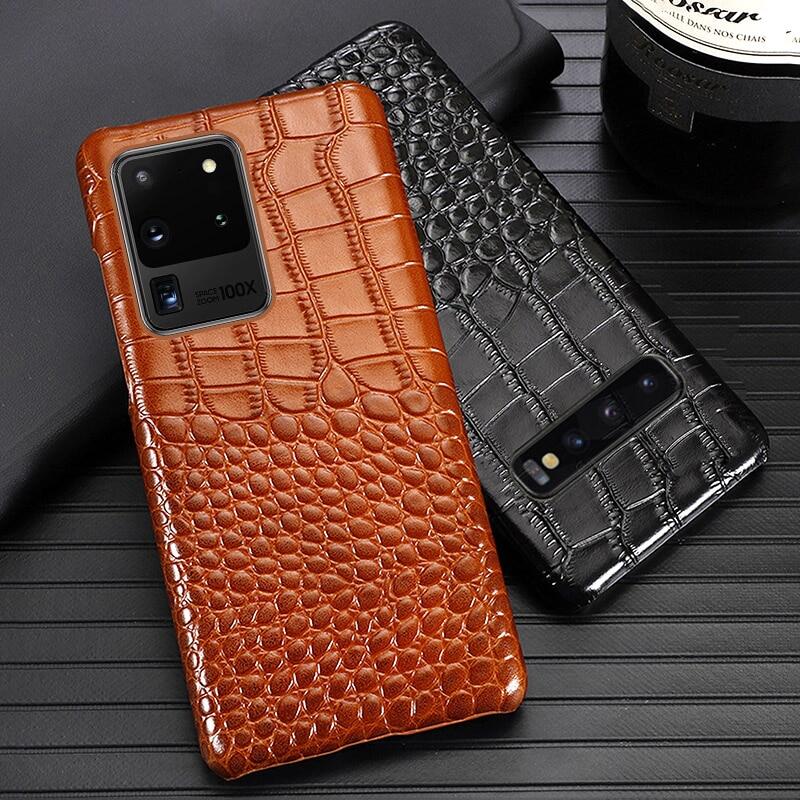 Leather Phone Case For Samsung S23 Ultra s23 plus S22 Ultra s21 FE A52 S21 Ultra S20 plus Note 20 ultra S10 S10e S9 S8 S7 Note 8 9 10  A71 A8 Plus Crocodile phone Cover