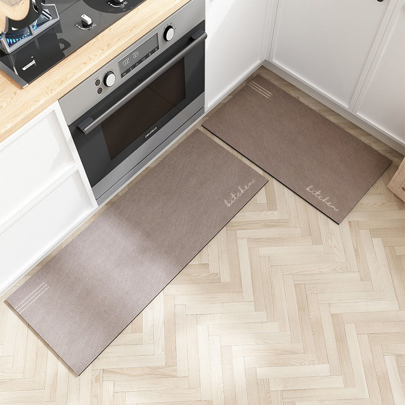 Modern Minimalist Kitchen mat Waterproof and Oil Proof Carpets Non-Slip Kitchen Floor Mats Nordic Carpet Long Kitchen Rugs Floor Mat Printed Non-Slip Home Carpet Wipable Dirt Strip Mat