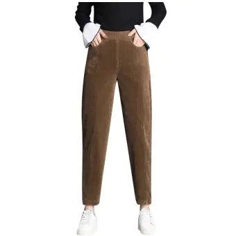 plus size corduroy trousers