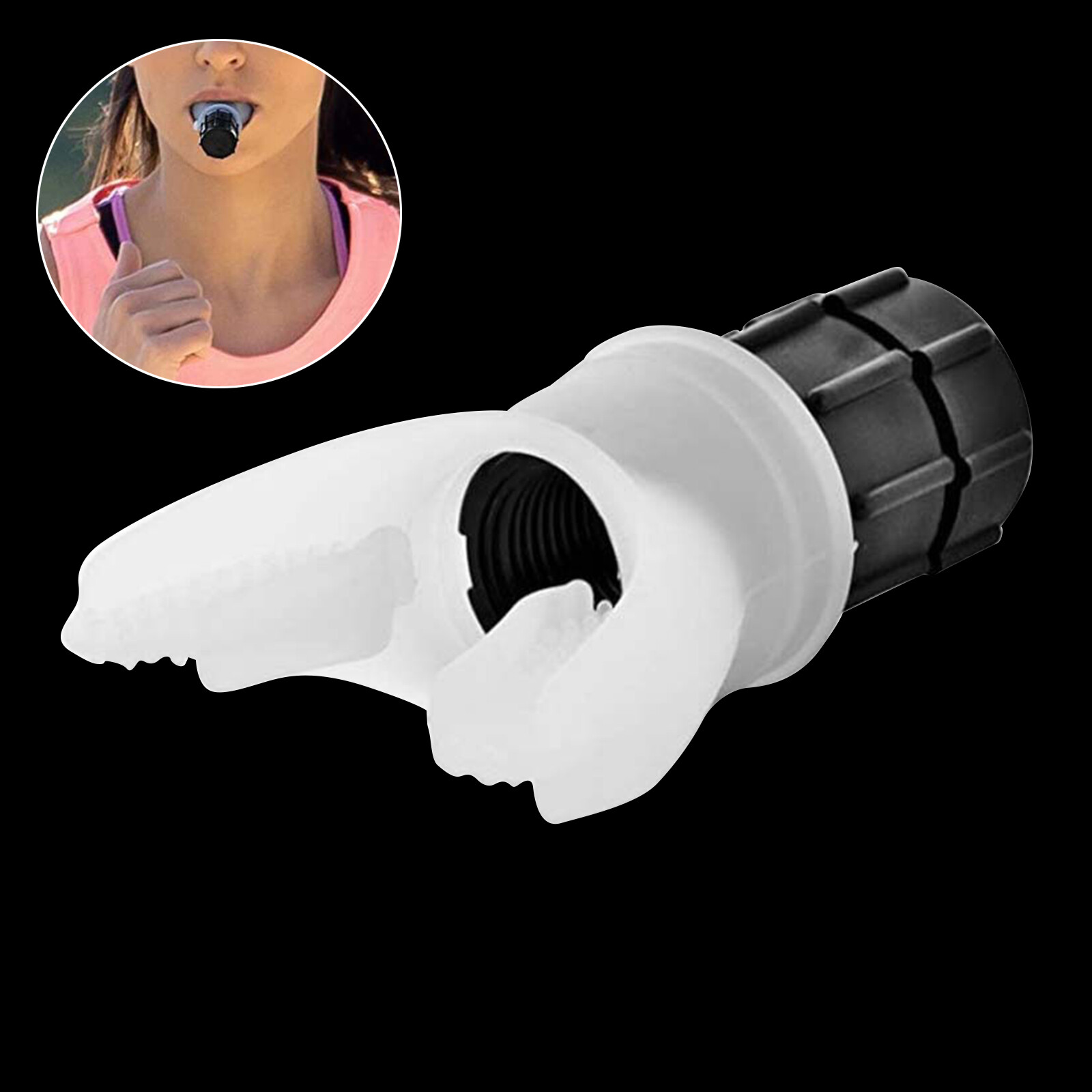 Baoblaze Lung Exerciser Expander Device, Silicone Abs & Deep Breathing Exercise Trainer, Inspiratory Expiratory Gym Breathing Muscles Training Mouthpiece