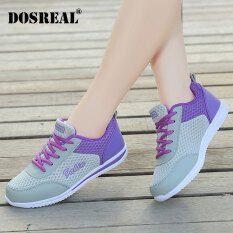 Dosreal Cho Nữ Bán Thời Trang Thoáng Lưới Flat Giày Casual Thể Thao Chạy Bộ Nữ Giày Nữ