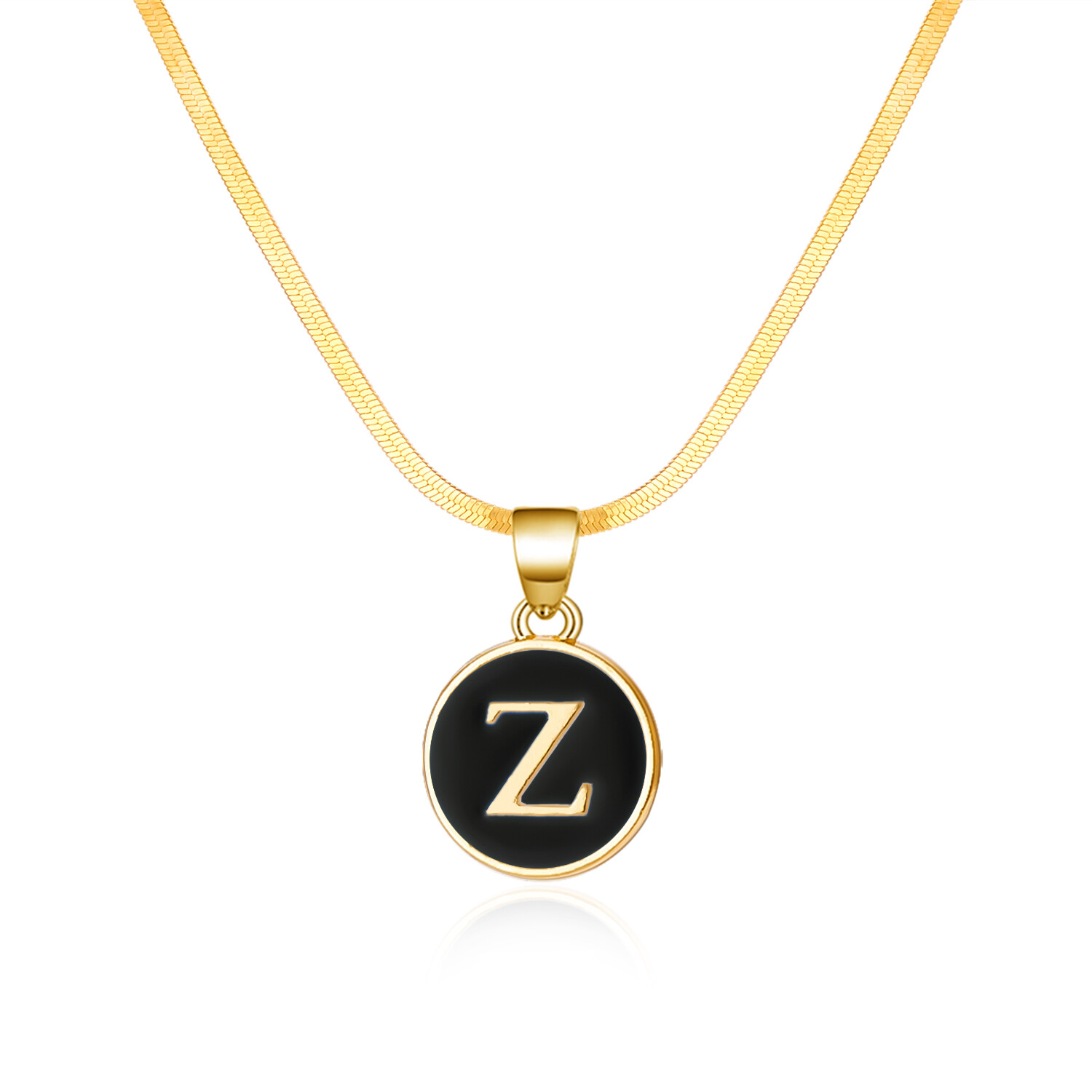 26 English Letter Necklace Gold Plated Stainless Steel Letter Lucky Pendant Necklace for unisex High Quality Letter Necklace