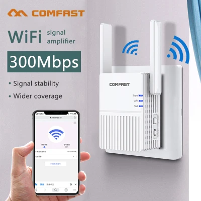 COMFAST N300 Wireless WiFi Repeater 2.4GHz 300M Router Wifi Booster Wifi Long Range Extender Wireless Signal Range Amplifier