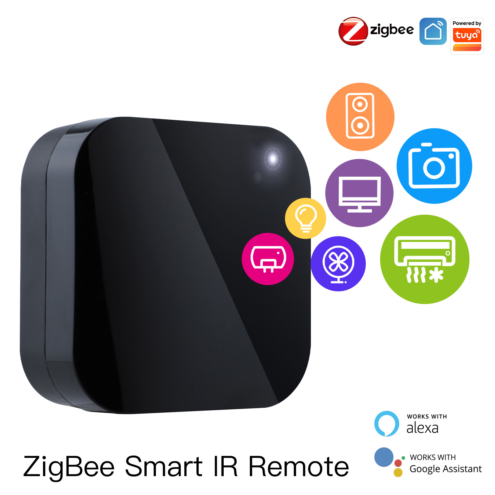 E Life Smart Store Universal Remote Controller Tuya ZigBee Smart IR Remote Control Universal Infrared Remote Controller Supported 2.4G WiFi Connection for Smart Home Works For Alexa Google Home